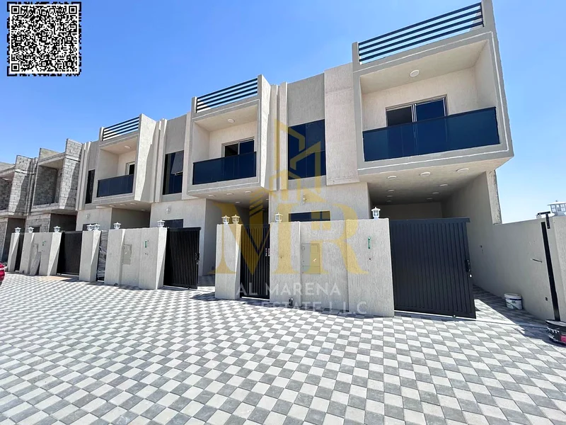 A villa with a price including registration and ownership fees on the main street, ready for occupancy in the most upscale areas of Ajman, freehold fo63904697875201110