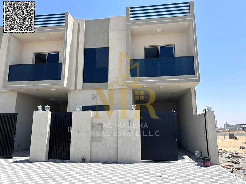 A villa with a price including registration and ownership fees on the main street, ready for occupancy in the most upscale areas of Ajman, freehold fo63904697875201112