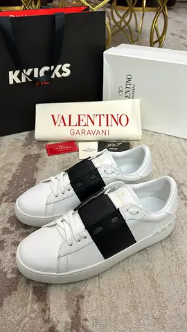 Valentino Garavani Calf Skin Open Sneaker ‘White/Black’
