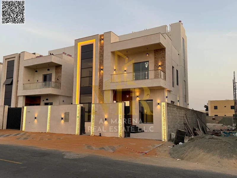 A villa with a price including registration and ownership fees on the main street, ready for occupancy in the most upscale areas of Ajman, freehold fo63882550795522113