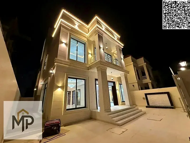 One of the most luxurious villas in Ajman, with a palace design, super deluxe finishing, and personal construction, with freehold ownership.63904697973378113