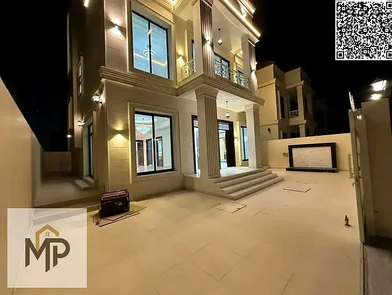 One of the most luxurious villas in Ajman, with a palace design, super deluxe finishing, and personal construction, with freehold ownership.63904697973378111