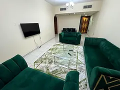 Room and hall / furnished / large area / Al Taawun