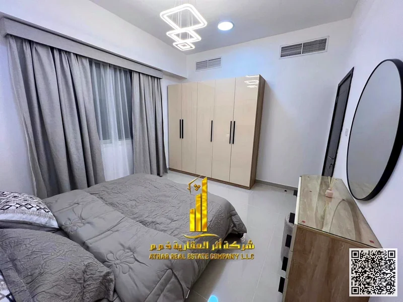 شقة مفروشة من غرفة نوم واحدة للايجار الشهري 🏡 في عجمان - الجرف 2 - بالقرب من مدرسة الأقصى ✔️ جميع الفواتير مشمولة ⚡📶 جاهزة للانتقال فورًا63837165950721114