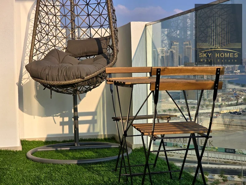 عرض ساخن مثل استوديو مفروش بالكامل وكأنه جديد مع إطلالة كاملة على برج - الإيجار 58 ألف63740490264707113