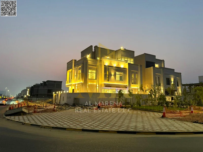 Corner villa, turnkey, all-inclusive price, on the main street, ready to move in, in the most upscale areas of Ajman, freehold for all nationalities,63904570311681111