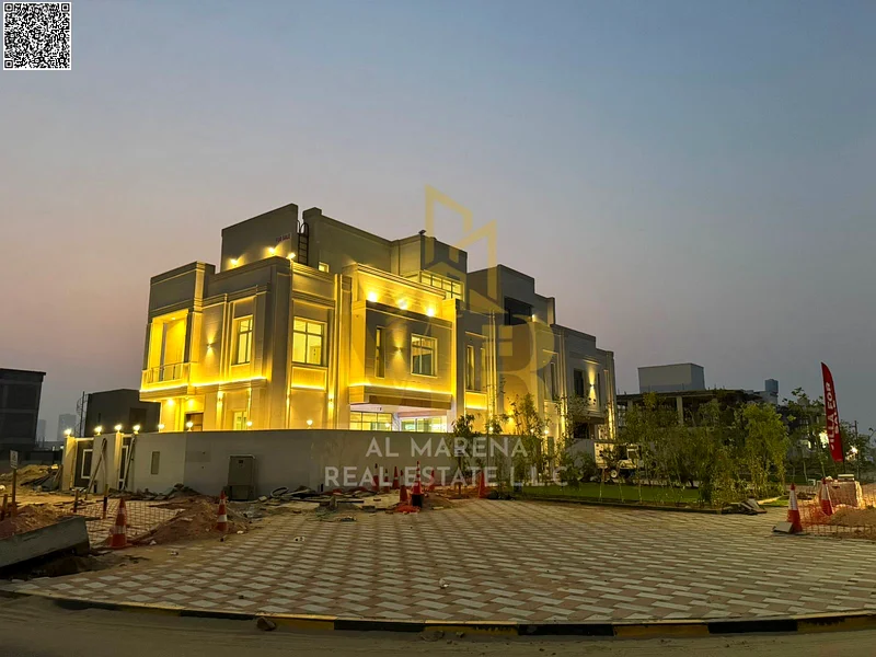 Corner villa, turnkey, all-inclusive price, on the main street, ready to move in, in the most upscale areas of Ajman, freehold for all nationalities,63904570311681112