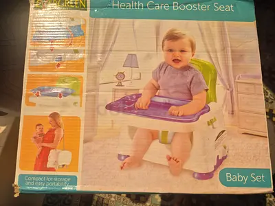 Booster seat and baby play pan(Never used)