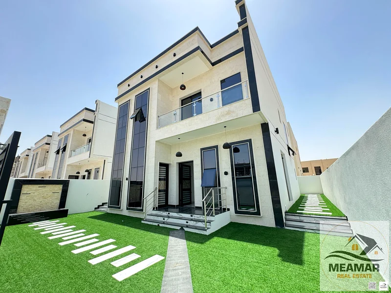 For sale, a villa, including registration and ownership fees, directly opposite the mosque, two floors, stone facade, with the possibility of easy ban63905344411011111