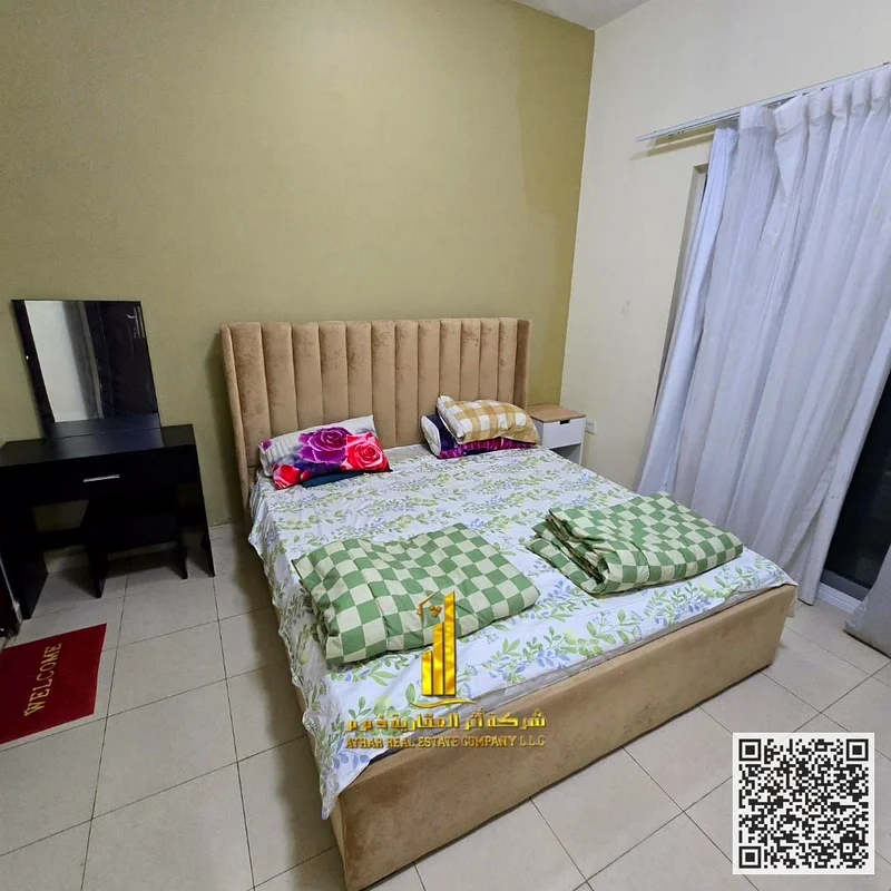 Furnished One-bedroom apartment for monthly rent in Ajman, Khalifa Street, City Towers ✔️All Bills included ⚡📶 Ready to move in immediately63838122807169111