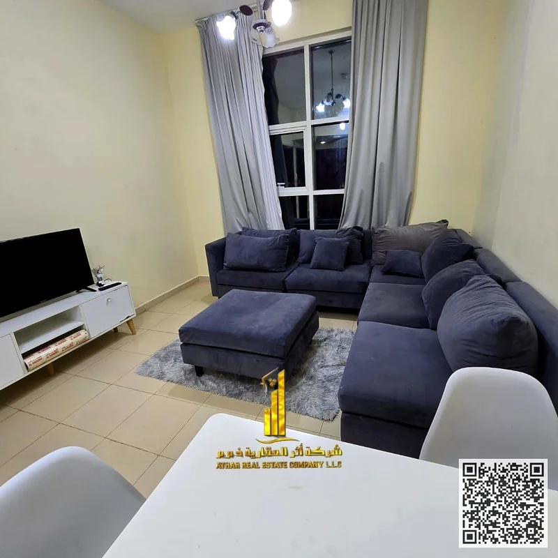 Furnished One-bedroom apartment for monthly rent in Ajman, Khalifa Street, City Towers ✔️All Bills included ⚡📶 Ready to move in immediately63838122807169114