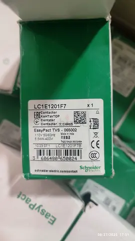 Brand New Schneider Electric EasyPact LC1E 12V F7 Contactor for Sale
