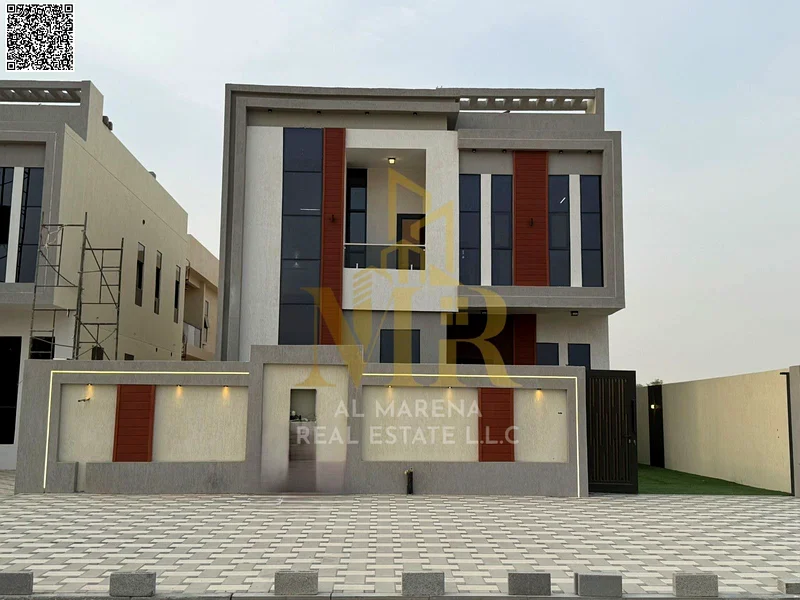A villa with a price including registration and ownership fees on the main street, ready for occupancy in the most upscale areas of Ajman, freehold fo63892909448066110