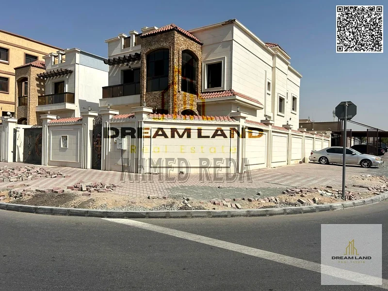 Villa for sale on the corner of two streets in Al Rawda 2, Ajman. Price includes electricity, air conditioning, and water. Freehold. Negotiable.63878813504258110