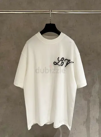 Louis Vuitton T-Shirt White with Pearls Detailing