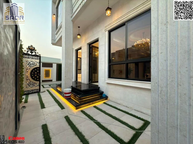 An opportunity to own a luxurious villa in Al Helio 2, Ajman, with a modern design and spacious area, near Al Zahia Hypermarket and opposite the park.63913890363266111