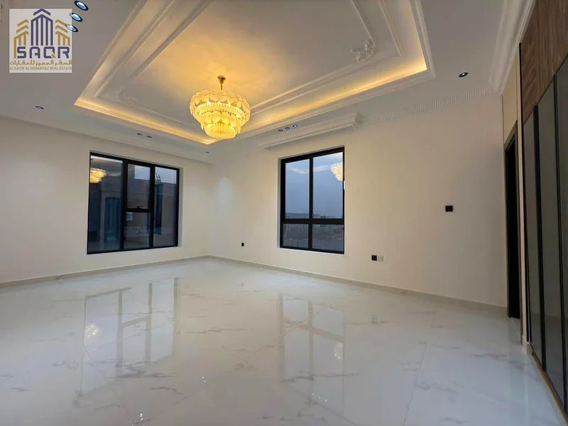 An opportunity to own a luxurious villa in Al Helio 2, Ajman, with a modern design and spacious area, near Al Zahia Hypermarket and opposite the park.63913890363266113