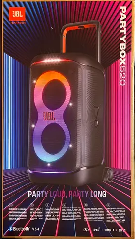 JBL PARTYBOX 520 Black BRAND NEW SEALED BOX