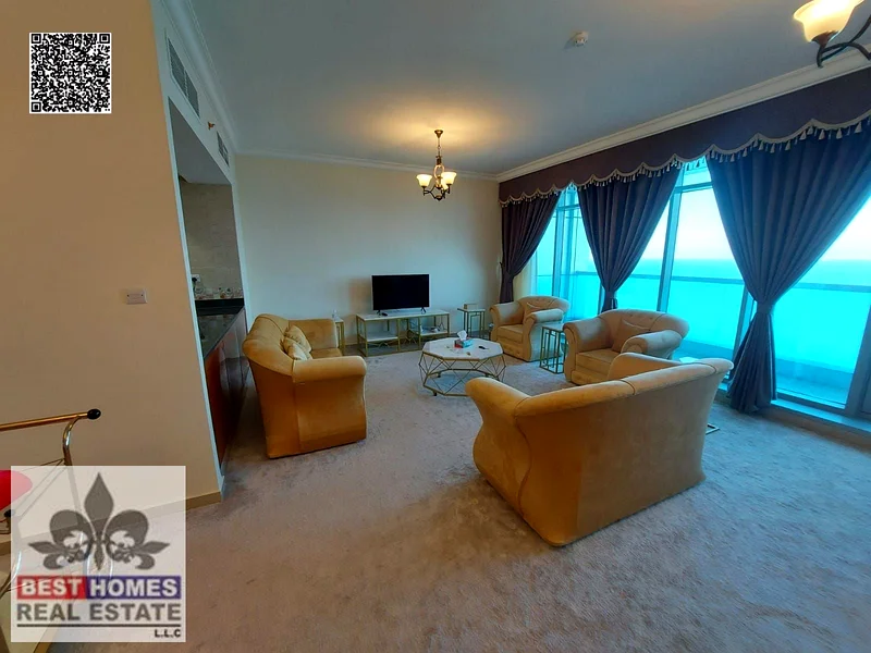 Luxurious 2 Bed Rooms with Full Sea View Apartment in Ajman Corniche Residence63871086558977110