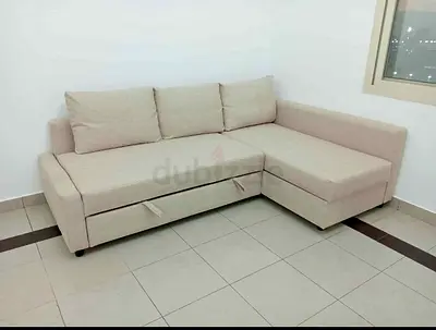 Ikea L Shape Sofa cum bed with big storage in L , and You can fix the L left and right any side