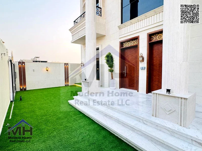 At a price including registration fees own corner villa one of the most luxurious villas in Ajman.first resident freehold central AC large setback63906519733635113