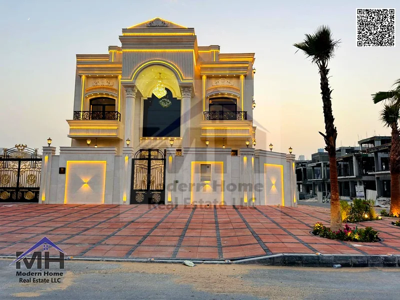 At a price including registration fees own corner villa one of the most luxurious villas in Ajman.first resident freehold central AC large setback63906519733635110