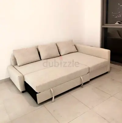 ‎Ikea L Shape Sofa cum bed with big storage in L