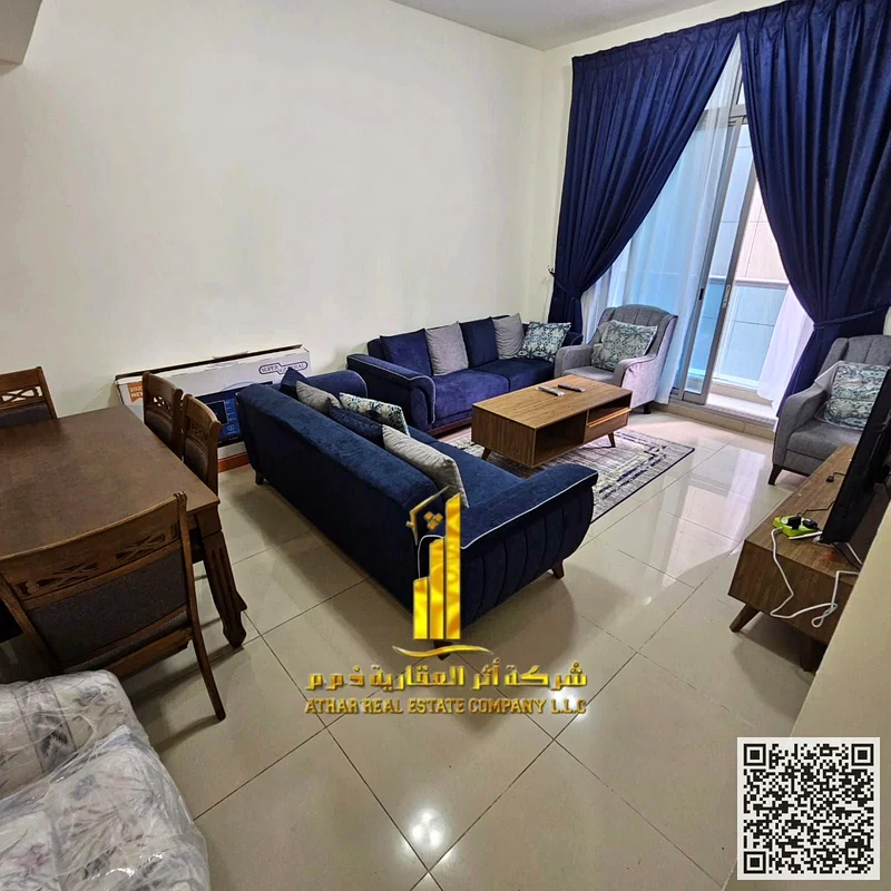 Luxurious two-bedroom apartment with a living room and a balcony with an open view, fully furnished with new furniture, fully equipped with the latest63838222878083110