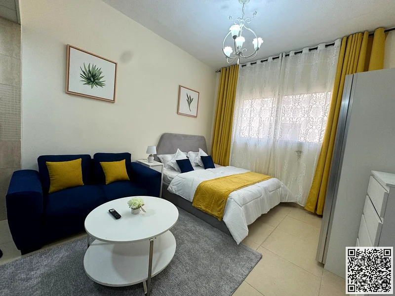 Studio apartment, With a semi-detached kitchen, fully furnished new, open view, all services included, Private Parking63837270198658113