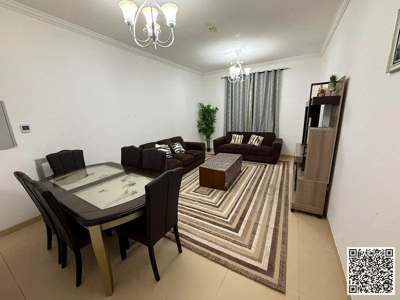 A luxurious one-bedroom apartment with a balcony and a distinctive view, fully furnished with new super deluxe furniture, with a fully equipped kitche63837270216835111