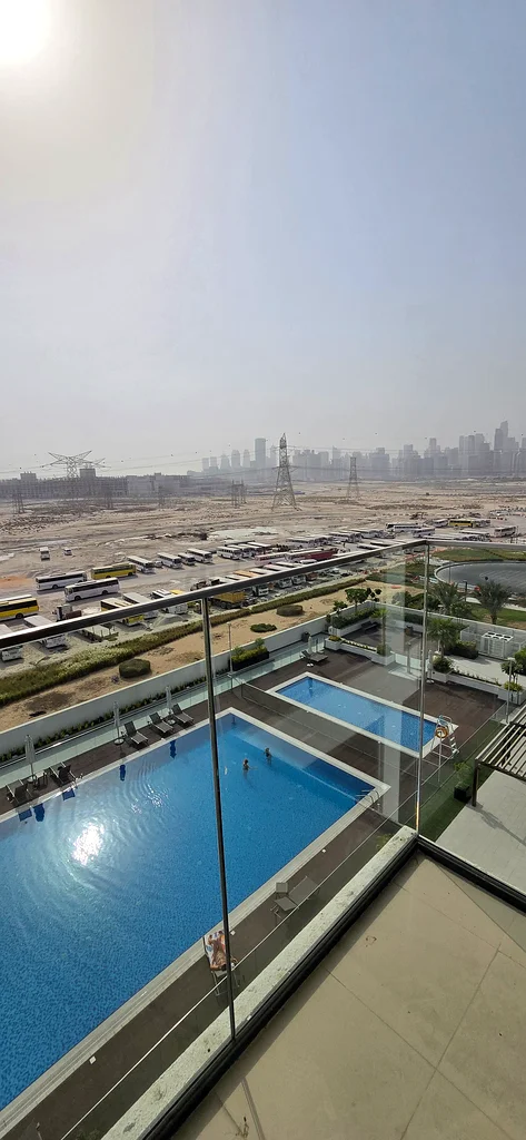Brand New Studio Apartment, Spacious Balcony with Burj Khalifa, Pool View63832411338754113