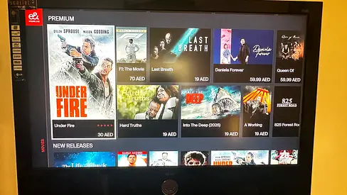 Wall mounted 47 inch LG Television with LCD displays, speakers and all functions working perfectly