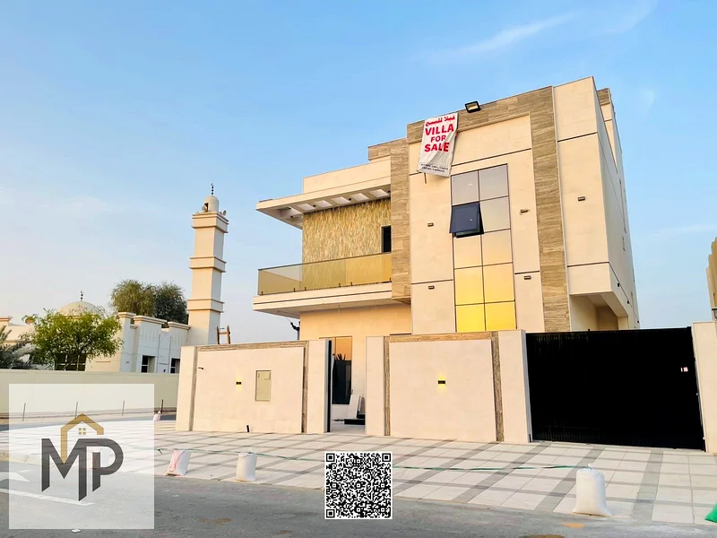 An unrepeatable opportunity, a luxurious villa for sale in Al Helio 2, Ajman, with luxurious finishing and a prime location close to the mosque.63906124302466111