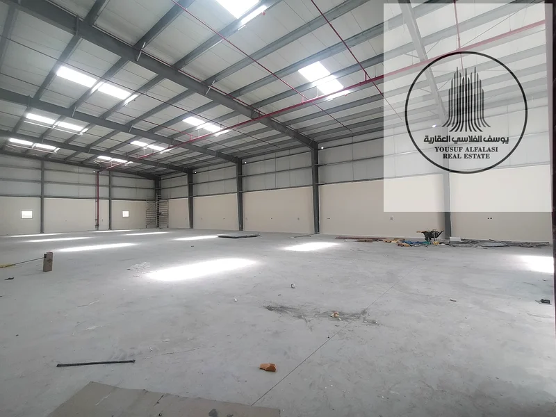 A warehouse is available in Al Saja with an area of ​​8000 feet 50 kilowatt electricity and a price of 450,000 with an office a kitchen63622569873667113