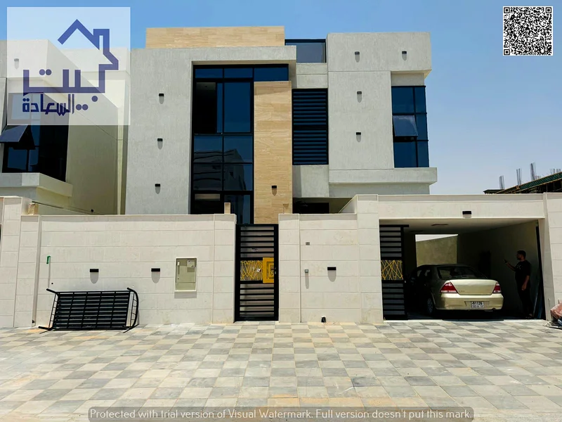 Luxury villa for sale in Al Bahia - Ajman | Two floors + roof | Modern design and prime location | Registration fees included63881909000321110