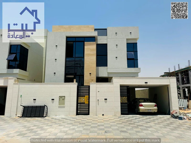 Luxury villa for sale in Al Bahia - Ajman | Two floors + roof | Modern design and prime location | Registration fees included63881909000321111