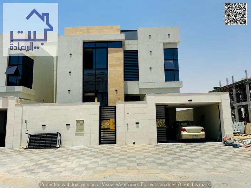 Luxury villa for sale in Al Bahia - Ajman | Two floors + roof | Modern design and prime location | Registration fees included63881909000321112