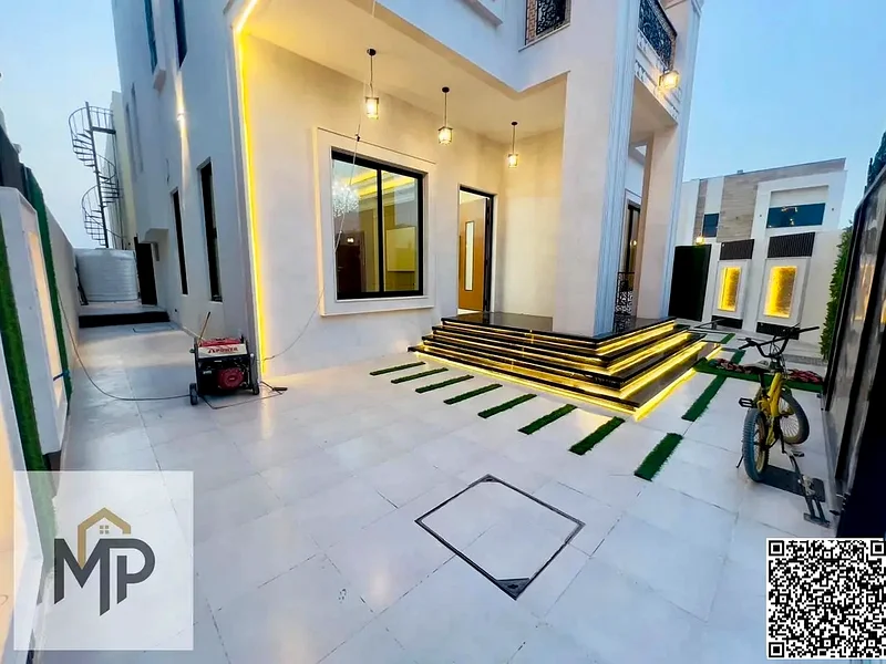 For sale, a luxurious corner villa in the Al Helio area - Ajman, a prime location near Azha Complex - easy access to Sheikh Mohammed bin Zayed Road63907043749890114