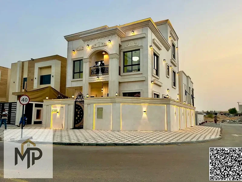 For sale, a luxurious corner villa in the Al Helio area - Ajman, a prime location near Azha Complex - easy access to Sheikh Mohammed bin Zayed Road63907043749890113