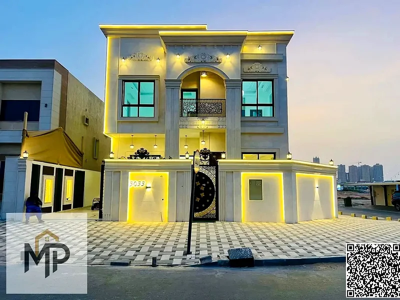For sale, a luxurious corner villa in the Al Helio area - Ajman, a prime location near Azha Complex - easy access to Sheikh Mohammed bin Zayed Road63907043749890111