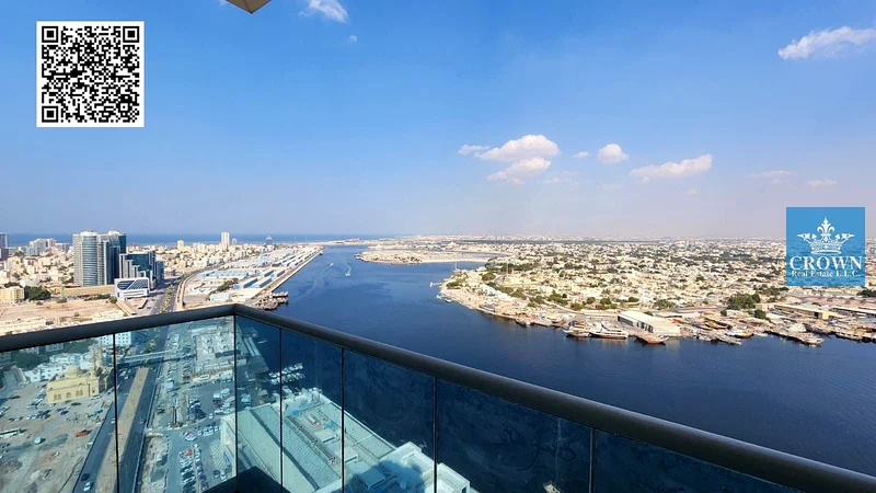🌊 Sea View 2BHK with Gym, Pool & Free Parking – Al Waha Towers, Ajman 🌊63811389249537110