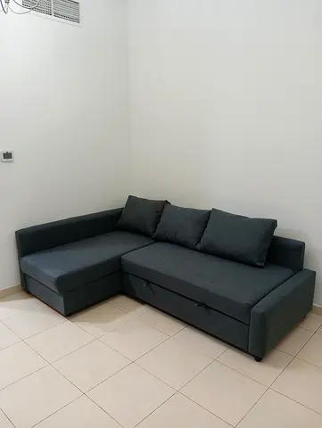 IKEA L Shape Sofa cum bed with big storage and you can fix the storage left or right anyside