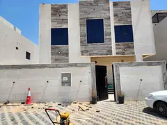 For rent villa in Al Zahia area Ground, first and roof, consisting of 6 master bedrooms, a sitting r