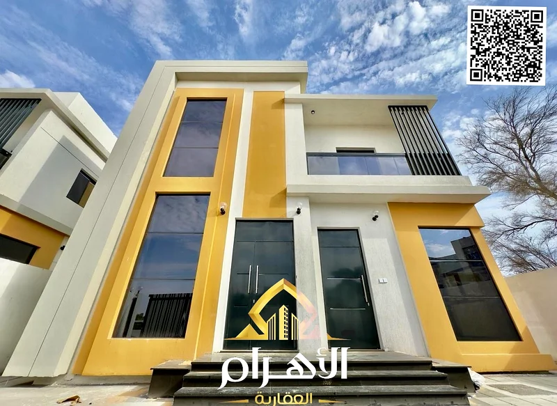 For sale, a villa in Ajman Al Zahya, including fees, 3 master bedrooms, a majlis, a hall, a maid’s room, 5 bathrooms, freehold for all nationalities,63906520714114111