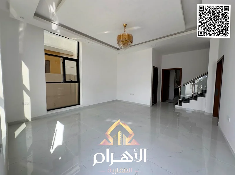 For sale, a villa in Ajman Al Zahya, including fees, 3 master bedrooms, a majlis, a hall, a maid’s room, 5 bathrooms, freehold for all nationalities,63906520714114114