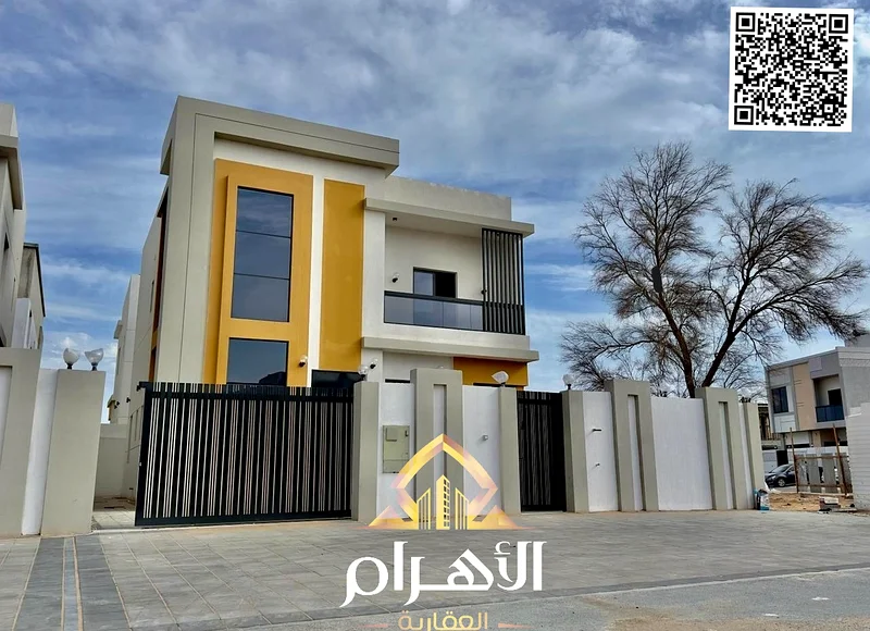 For sale, a villa in Ajman Al Zahya, including fees, 3 master bedrooms, a majlis, a hall, a maid’s room, 5 bathrooms, freehold for all nationalities,63906520714114110