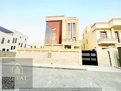For sale: Luxury villa in Al Alia, Ajman – G+2, 6 spacious bedrooms, modern kitchen, aged traverti