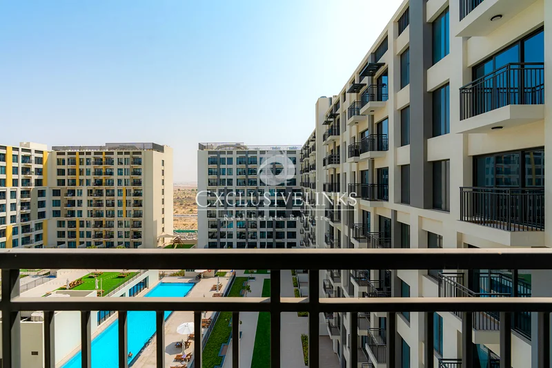 منظر المسبح | طابق عالي | جاهز الآن | شقة بغرفة نوم واحدة63951421684097110