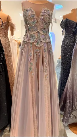 Elegant Evening Gown with Intricate Embellishments