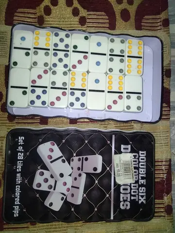 Double Six Color Dot Dominoes - Fun for All Ages!